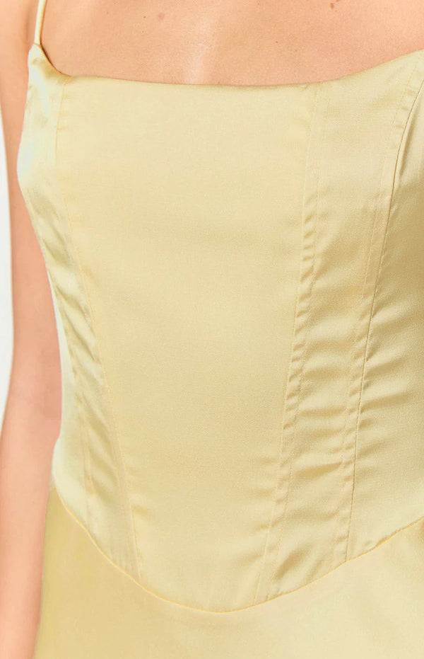 Heartbeat Yellow Maxi Dress